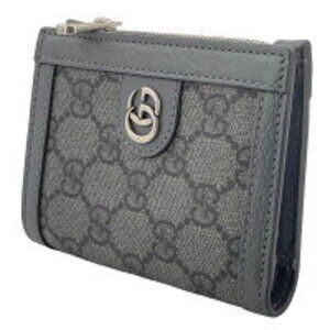 GUCCI Ophidia GG Long Wallet Bifold Gray